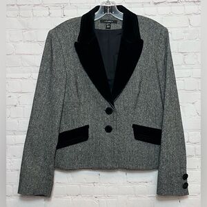 Louben Wool Blend Tweed Blazer